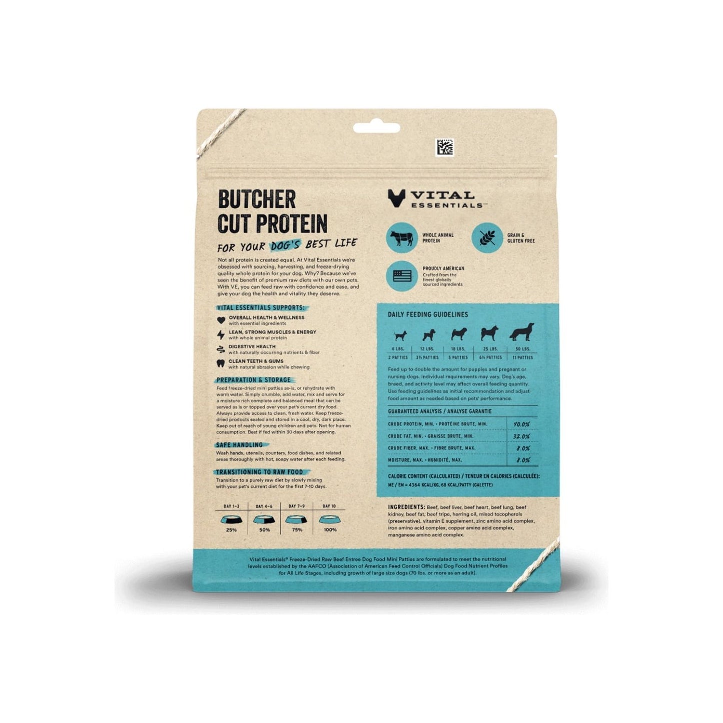 Vital Essentials Freeze Dried Raw Dog Food, Beef Mini Patties Entree, 14 oz - Premium Dog Snacks from Vital Essentials - Just $35.99! Shop now at Sweet Deals PDX