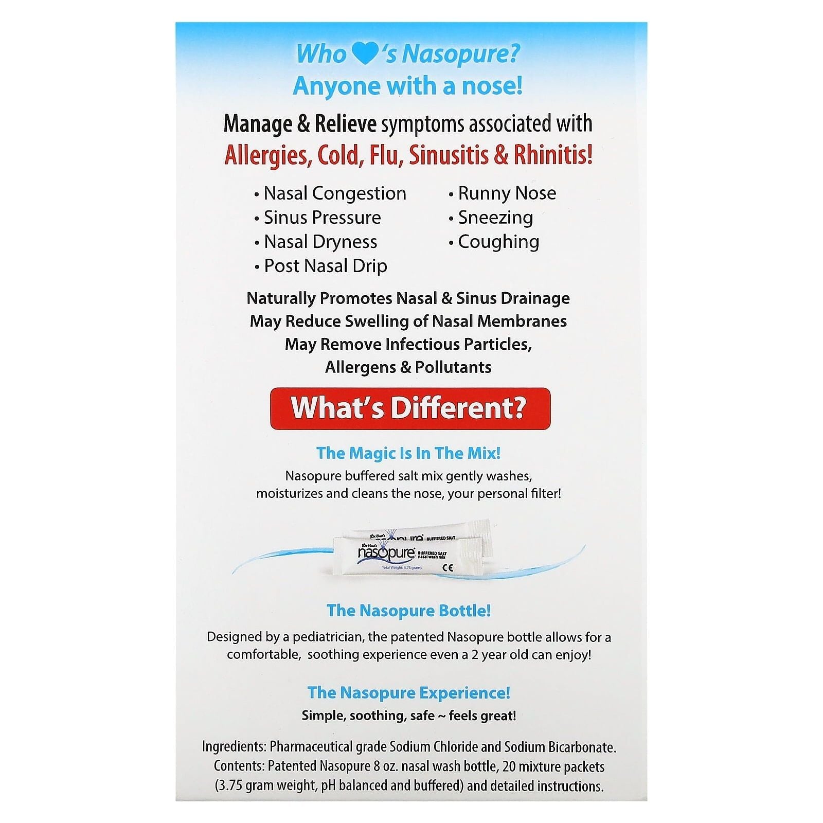 Nasopure Nasal Wash System Kit, 21 Piece Kit - Premium Nasal Remedy from Nasopure - Just $18.06! Shop now at Sweet Deals PDX