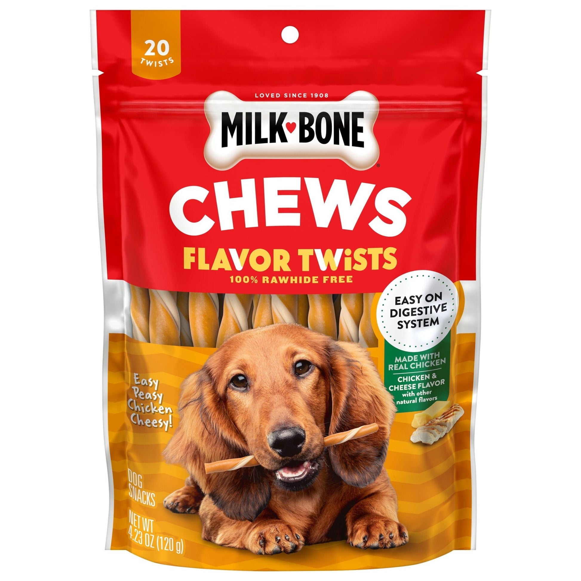 Milk-Bone Easy Peasy Chicken Cheesy Flavor Twists, Rawhide Free Dog Chews, Bag of 20 - Premium Dog Snacks from Milk-Bone - Just $13.49! Shop now at Sweet Deals PDX