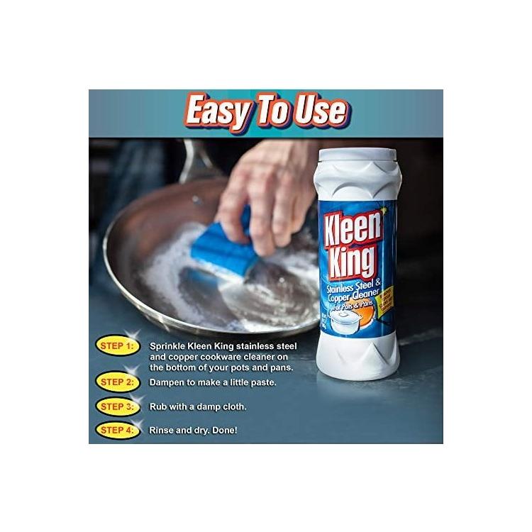 King Kleen stainless steel cookware cleaner and copper cleaner (14 oz, 2 pack) - Premium Cleaning Supplies from Kleen King - Just $17.99! Shop now at Sweet Deals PDX