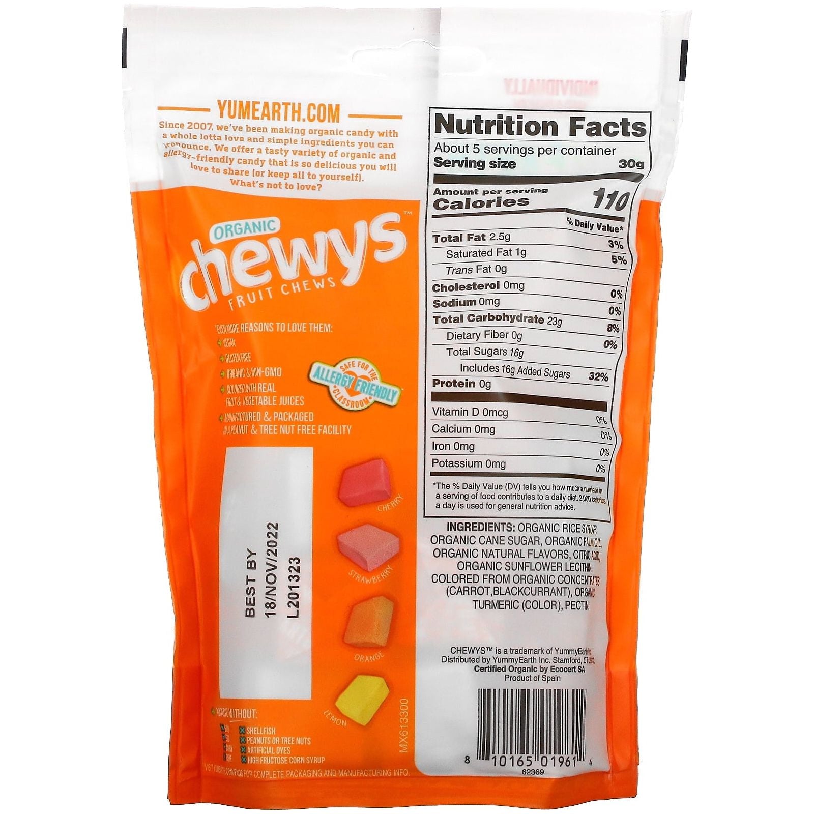 Yum Earth - Organic Chewys Fruit Chews, 5oz - Premium Candy from YumEarth - Just $9.99! Shop now at Sweet Deals PDX