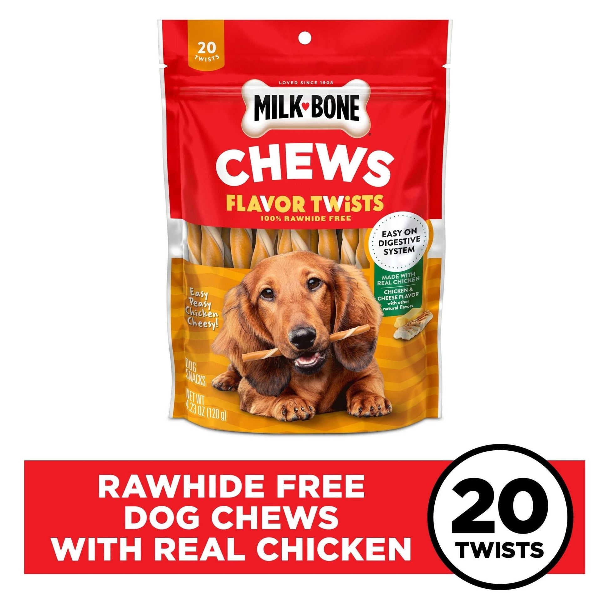 Milk-Bone Easy Peasy Chicken Cheesy Flavor Twists, Rawhide Free Dog Chews, Bag of 20 - Premium Dog Snacks from Milk-Bone - Just $13.49! Shop now at Sweet Deals PDX