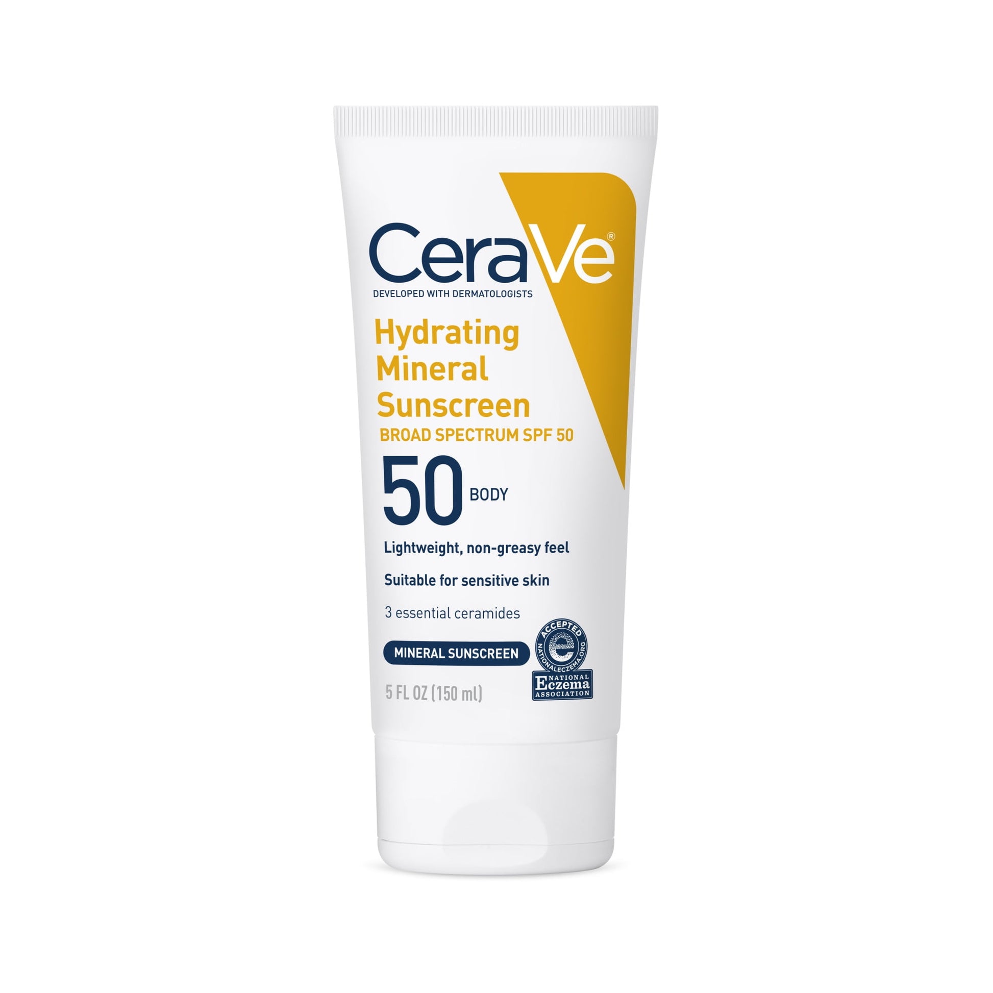 CeraVe Hydrating Body Mineral Sunscreen Lotion SPF 50, 5 fl oz - Premium Sunscreen from CeraVe - Just $13.99! Shop now at Sweet Deals PDX