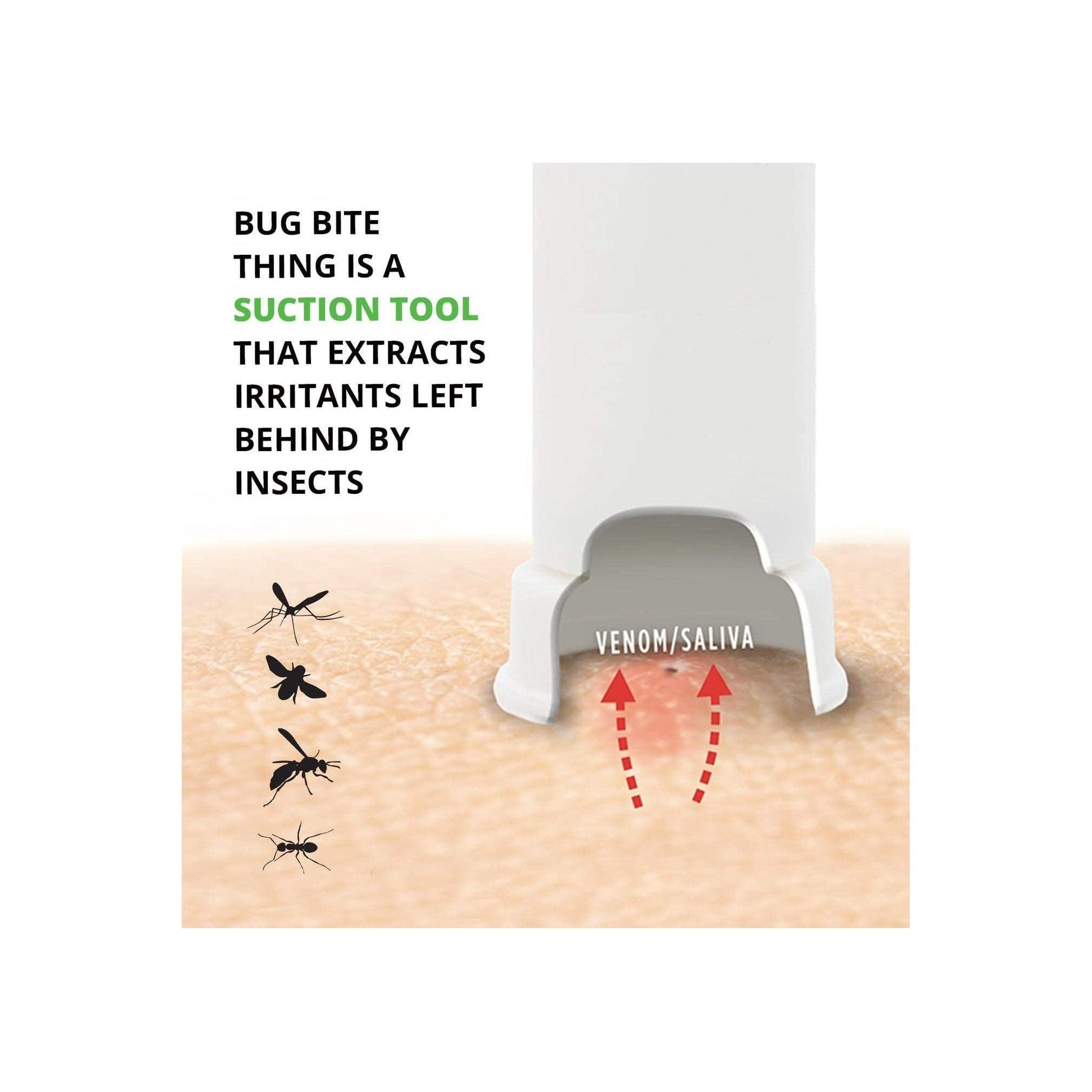 Bug Bite Thing Suction Tool, Poison Remover - Bug Bites and Bee/Wasp Stings, Natural Insect Bite Relief, Chemical Free - Premium Bug Bite Care from Bug Bite Thing - Just $9.95! Shop now at Sweet Deals PDX